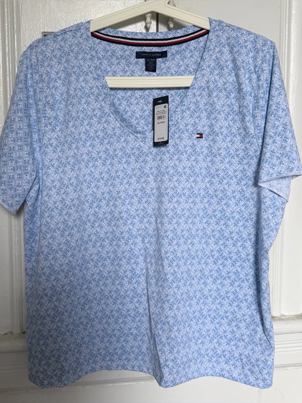 Tommy Hilfiger Light Blue Logo matching pajama set XL